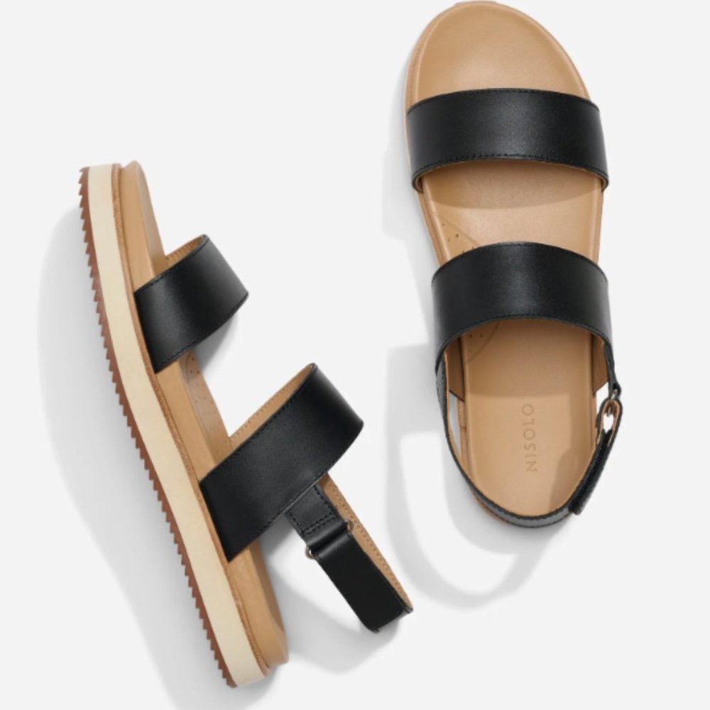 Nisolo Go-To Flatform Sandal Black